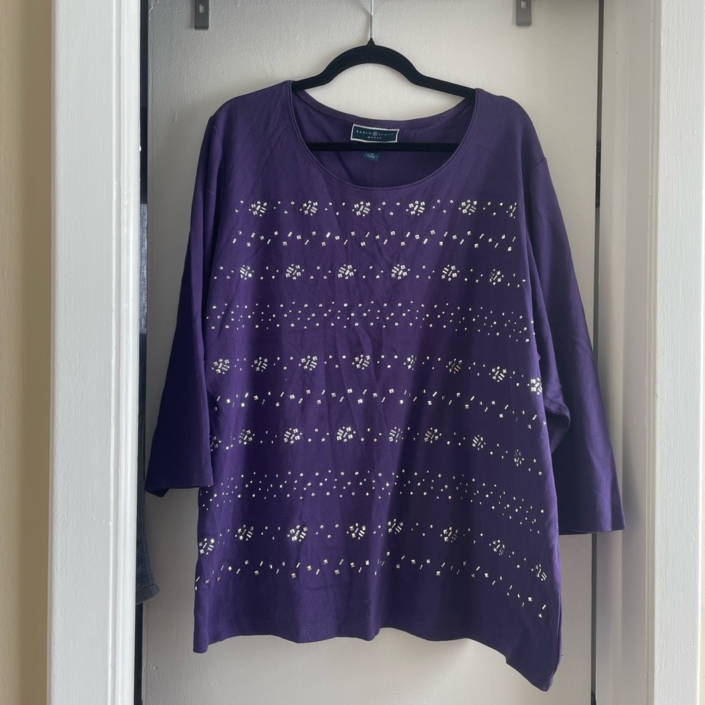 Purple Women's Top Karen Scott